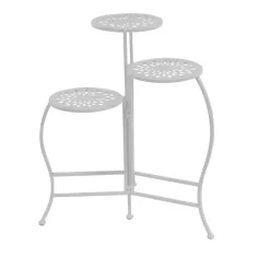White Metal 3-Tier Plant Stand