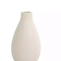 White Minimalist Ceramic Vases, Set of 3