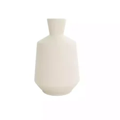 White Minimalist Ceramic Vases, Set of 3