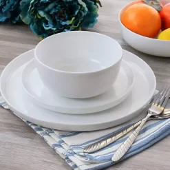 White Modern Ceramic 16-pc. Dinnerware Set