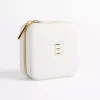 White Monogram E Travel Jewelry Box