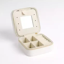 White Monogram E Travel Jewelry Box