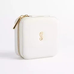 White Monogram S Travel Jewelry Box