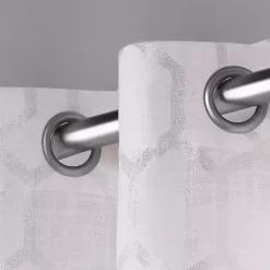 White Paton Curtain Panel Set, 108 in.