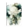 White Peony Abstract Canvas Art Print
