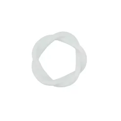 White Resin Twisted Napkin Rings, Set of 4