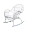 White Resin Wicker Rocking Chair