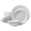 White Ridge 12-pc. Stoneware Dinnerware Set