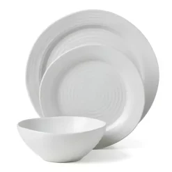 White Ridge 12-pc. Stoneware Dinnerware Set