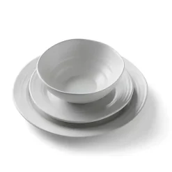 White Ridge 12-pc. Stoneware Dinnerware Set