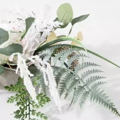 White Rose Fern Plant Arrangement