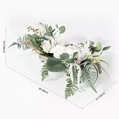 White Rose Fern Plant Arrangement