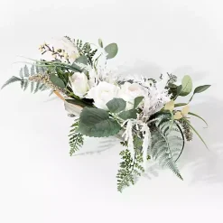 White Rose Fern Plant Arrangement