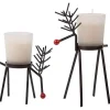 White Rudolph Reindeer Candle Holders, Set of 2