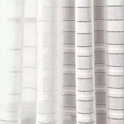 White Sheer Grommet Curtain Panel Set, 84 in.