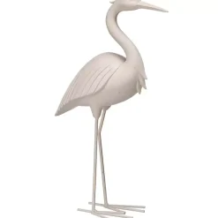 White Standing Egret Statue, 15 in.