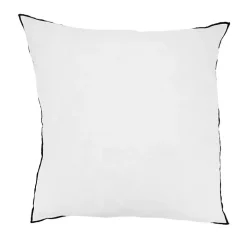 White Stonewashed Stitched Edge Pillow