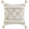White Textured Diamond Throw Pillow