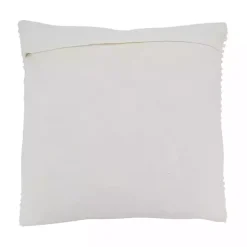 White Textured Woven Diamond Throw Pillow