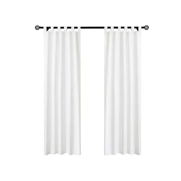 White Weathermate Blackout Curtain Panel, 63 in.