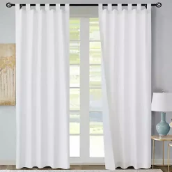 White Weathermate Blackout Curtain Panel, 63 in.