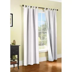 White Weathermate Blackout Curtain Panel, 63 in.