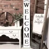 White Welcome Laurel Porch Board
