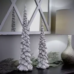 White Winter Forest Trees, Set of 2