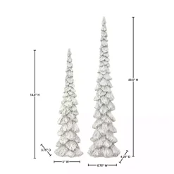 White Winter Forest Trees, Set of 2