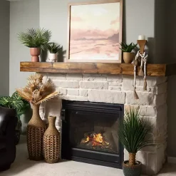 White Wood and Jute Beaded Garlands, Set of 2