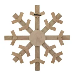 White Wood Snowflake Wall Plaque, 16 in.
