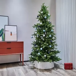 White Woven Rattan Tree Collar