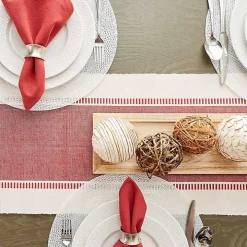 White Woven Round Placemats, Set of 6