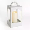Whitewashed Arched Wood Lantern, 18 in.