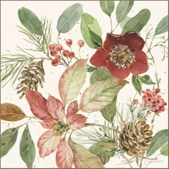 Winter Blooms Framed Canvas Art Print