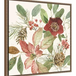 Winter Blooms Framed Canvas Art Print