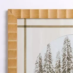 Winter Cabin in the Woods Framed Art Print