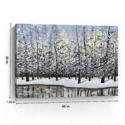 Winter Forest Landscape Canvas Art Print
