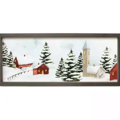 Winter Houses Framed Art Print