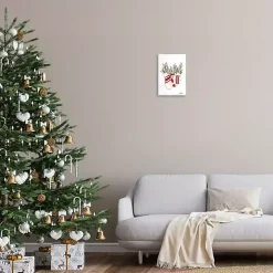 Winter Mittens on Clothesline Wall Plaque