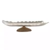 Wood and Metal Scalloped Rim Tray