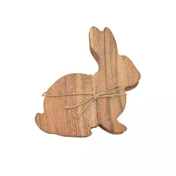Wood Bunny Coasters, Set of 4