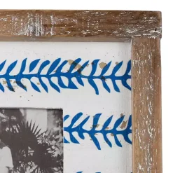 Wooden Blue Printed Picture Frame, 5x7