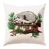 Woodland Holiday Hedgehog Pillow