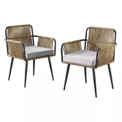 Woven Neutrals 2-pc. Outdoor Armchair Set