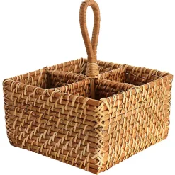 Woven Rattan Martha Stewart Flatware Caddy