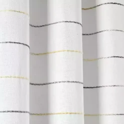 Yellow and Gray Stripe Curtain Panel Set, 95 in.