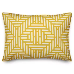 Yellow Aztec Outdoor Accent Pillow