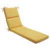 Yellow Pattern Outdoor Chaise Cushion