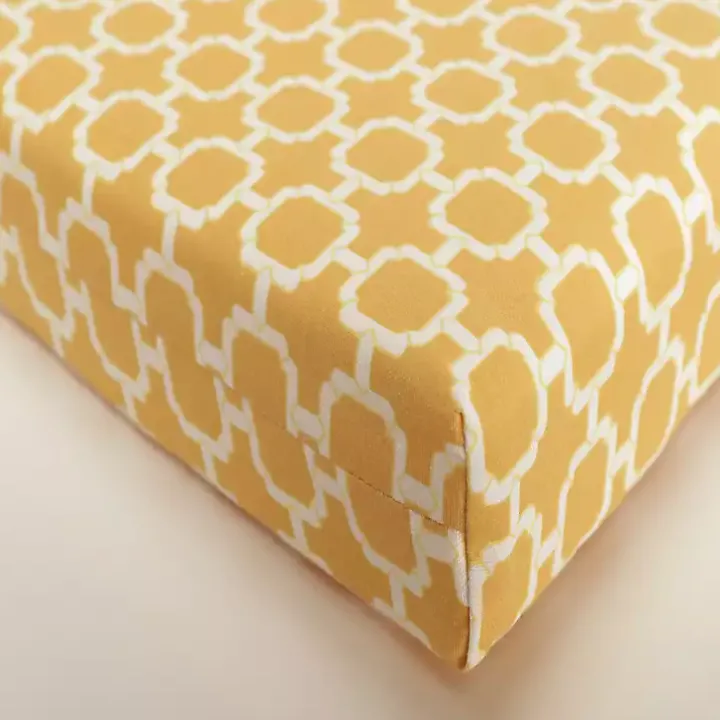 Yellow Square Outdoor Seat Cushions, Set of 2